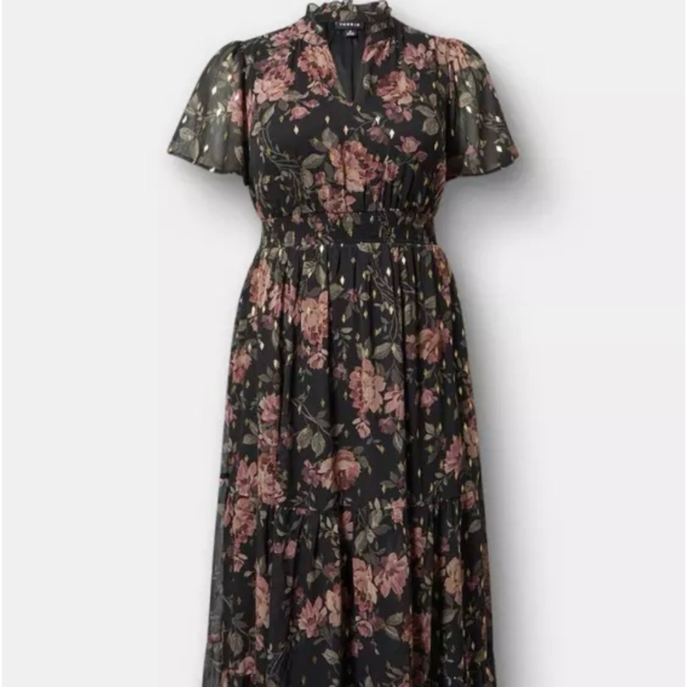 Torrid Floral Black Dress - Picture 6 of 15